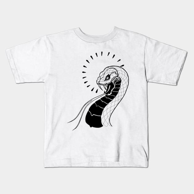 SNAKE STRIKE Kids T-Shirt by DeclanTIGERIllustration